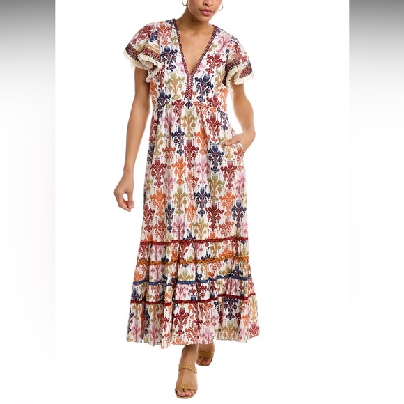 SACHIN & BABI     SIZE: 0     MAXI DRESS  IKAT PATTERN             ***NWT*** - Picture 1 of 11